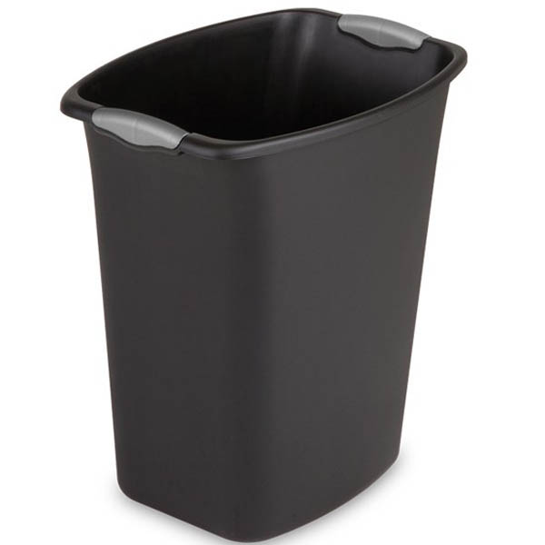 Black Square Trash Can 21 qt